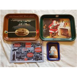 LOT INCLUDING 3 COCA COLA TRAYS AND SIGN