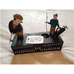 CAST IRON MECHANICAL PIGGY BANK (GOLF)