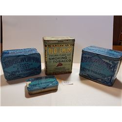 3 DIFFERENT EDGEWORTH & OLD CHUM TOBACCO TINS