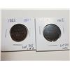 Image 1 : 1882 H OBVERSE 1 AND 2 LARGE PENNY LOT