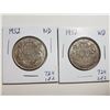 Image 1 : 1952 NARROW AND WIDE DATE 50 CENT SILVER COINS
