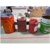 Image 1 : LOT OF VINTAGE GAS PAILS AND ONE CO-OP PAIL