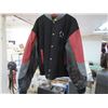Image 1 : FELT AND LEATHER JACKET (MEN'S SIZE 3XL) *KENWOOD* (RED, GRAY AND BLACK)