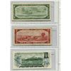 Image 2 : SHEET OF PAPER MONEY INCLUDING : CANADA ONE DOLLAR (1954), CANADA TWO DOLLAR (1954), CANADA ONE DOLL