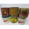 Image 1 : LOT OF 6 TOBACCO TINS- (2 MARK TEN, 1 ALOVETTE,1 AMBER CUT PLUG, 1 OLD CHUM & 1 CLUB CHEWING TOBACCO