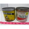 Image 3 : LOT OF 6 TOBACCO TINS- (2 MARK TEN, 1 ALOVETTE,1 AMBER CUT PLUG, 1 OLD CHUM & 1 CLUB CHEWING TOBACCO