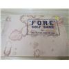 Image 1 : FORE' GOLF GAME WITH AN 18 HOLE INDOOR GOLF COURSE (BOX HAS WATER DAMAGE)