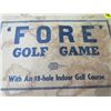 Image 2 : FORE' GOLF GAME WITH AN 18 HOLE INDOOR GOLF COURSE (BOX HAS WATER DAMAGE)