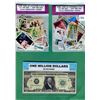 Image 1 : TWO 100 STAMP PACKAGES AND ONE MILLION DOLLAR PAUL REVERE NOTE