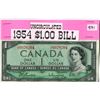 Image 1 : 1954 CANADIAN $1.00 BANK NOTE UNCIRCULATED