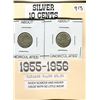 Image 1 : CANADIAN SILVER 10 CENTS- UNCIRCULATED 1955 & 1956
