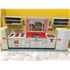Image 1 : TOY KITCHEN SET (1950'S) (ALL METAL) *VIVID COLOURS*