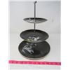 Image 1 : DESSERT PLATE (3 TIER) *PEGASUS* (CROWN DEVON)