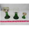 Image 1 : LOT OF 3 GERMAN WINE GLASSES