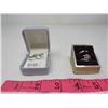 Image 1 : LOT OF JEWELERY ( 2 STERLING SILVER RINGS) *1 PAIR OF EARRINGS*