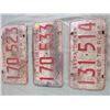 Image 3 : LOT OF 5 SASK LICENSE PLATES (1967 X 2, 1973 X 3)