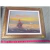 Image 1 : GOLD FRAMED SAILBOAT PAINTING