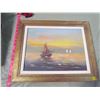Image 2 : GOLD FRAMED SAILBOAT PAINTING