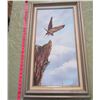 Image 1 : FRAMED HAWK PAINTING ( SPLASH MARKS SHOWN)