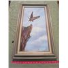 Image 2 : FRAMED HAWK PAINTING ( SPLASH MARKS SHOWN)