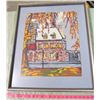 Image 1 : LARGE FRAMED CROSS-STITCH OF A HOUSE