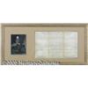 Image 1 : John Quincy Adams Framed Signed Land Document and