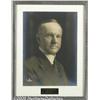 Image 1 : Superb Large Framed Calvin Coolidge Autographed S