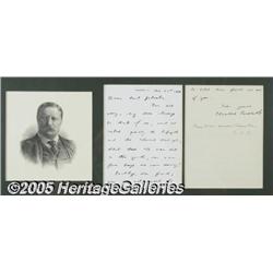 Theodore Roosevelt Letter With Great Patriotic Co