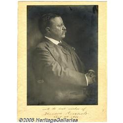A Superb Large Signed Photo of Theodore Roosevelt