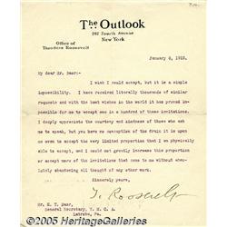 Theodore Roosevelt 1912 Typed Letter Signed to Y.
