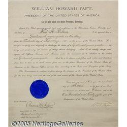 President William Howard Taft Signed Naval Appoin