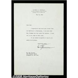 Harry S. Truman Typed Letter, 1955 Typed letter s