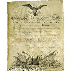George Washington Military Appointment Document S