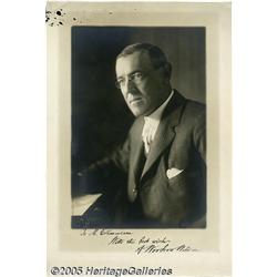 Woodrow Wilson- Handsome Photo Signed "To M. Clem