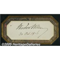 Woodrow Wilson Signature as President (1916) Feat
