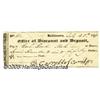 Image 1 : Charles Carroll of Carrolton Signed Check, 1830 A
