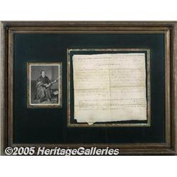 Patrick Henry Framed 1786 Document Signed with Po