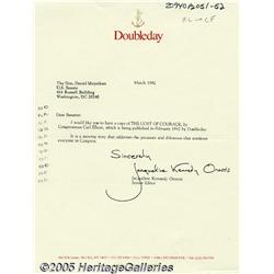 Jacqueline Kennedy Mint Typed Letter Signed Jacqu