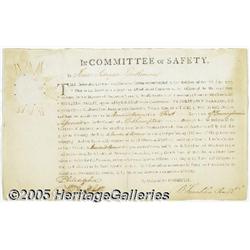 Benjamin Franklin Signed Appointment, 1775 An unu