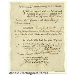 John Hancock and Nathaniel Gorham Signed Document