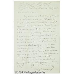 Samuel Clemens (Mark Twain) Letter of Introductio