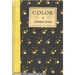 Black Poet Countee Cullen Signed Book "Color" Bor