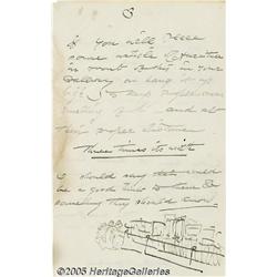 Artist Winslow Homer 1907 Autograph Letter Signed