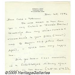 Sinclair Lewis 1946 Autograph Letter Signed Ameri