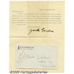 Jack London Signed 1908 Letter From Tahiti Troubl