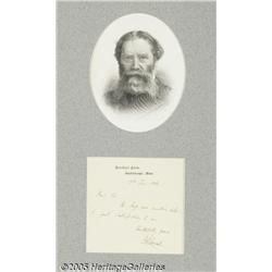 James Russell Lowell Autograph note signed, "J.R.
