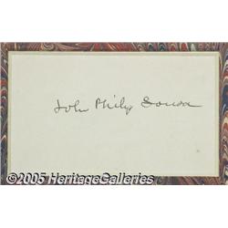 John Phillips Sousa His signature on a 3.6" x 2" 