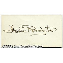 Artist Frederic Remington Signature Noted America