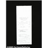 Image 1 : J. D. Salinger Signed Receipt Rare signature, "JD