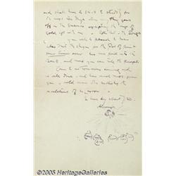 James McNeill Whistler Letter With an Original Dr